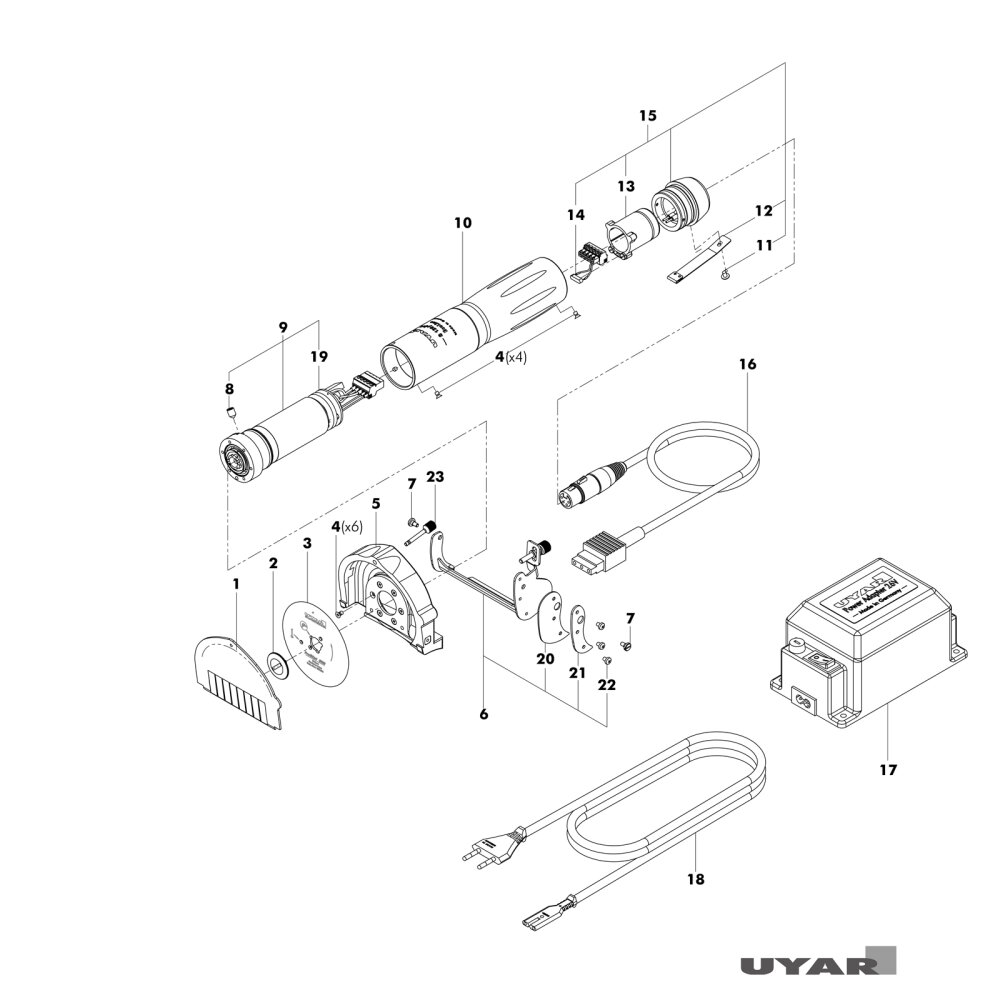 UYAR S 120 Plus EcoLine Ø 80 mm Spare part drawing